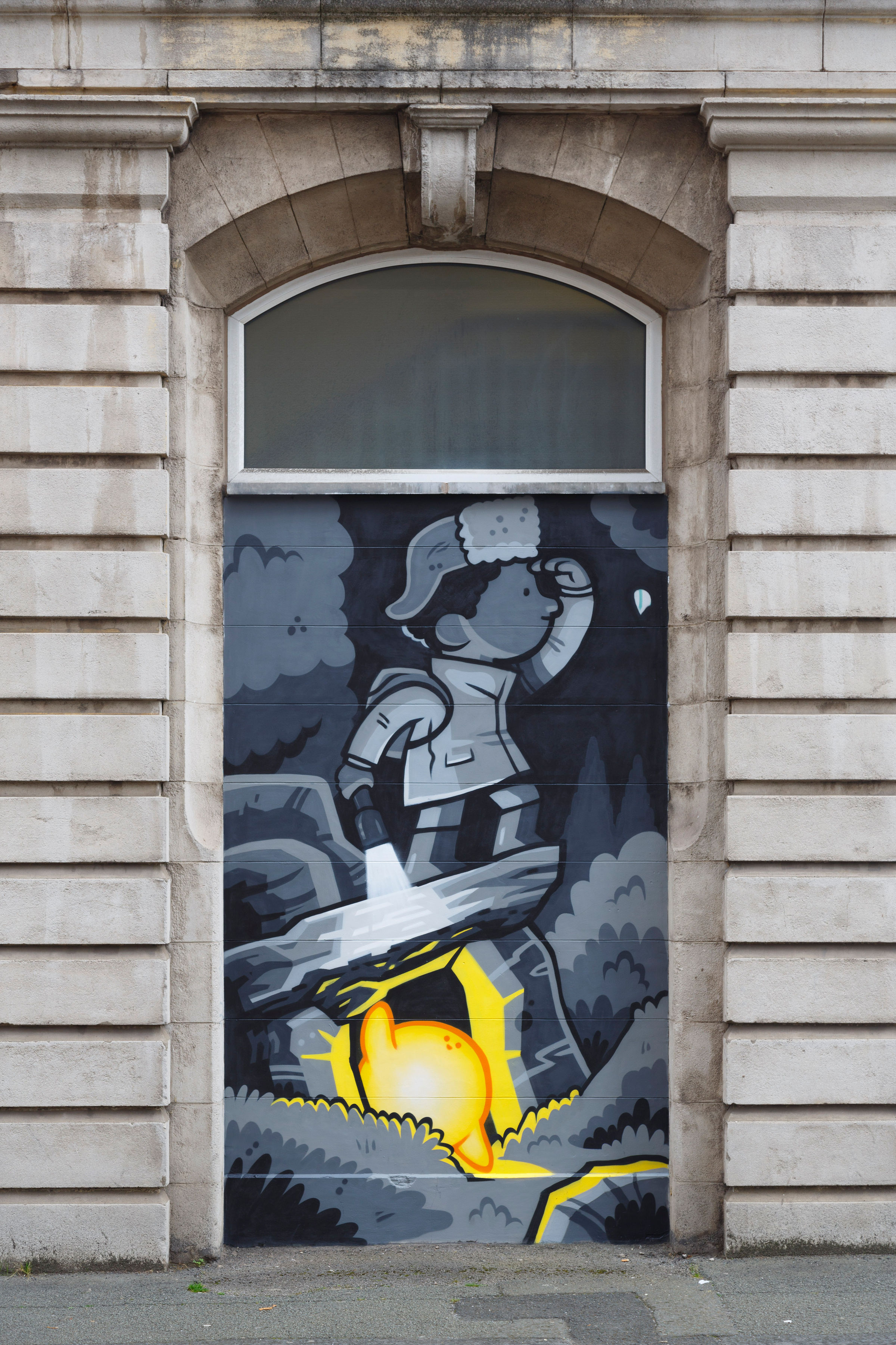 Work by Hammo at Ellis Brigham Mountain Sports, Castlefield. Photograph by David Oates