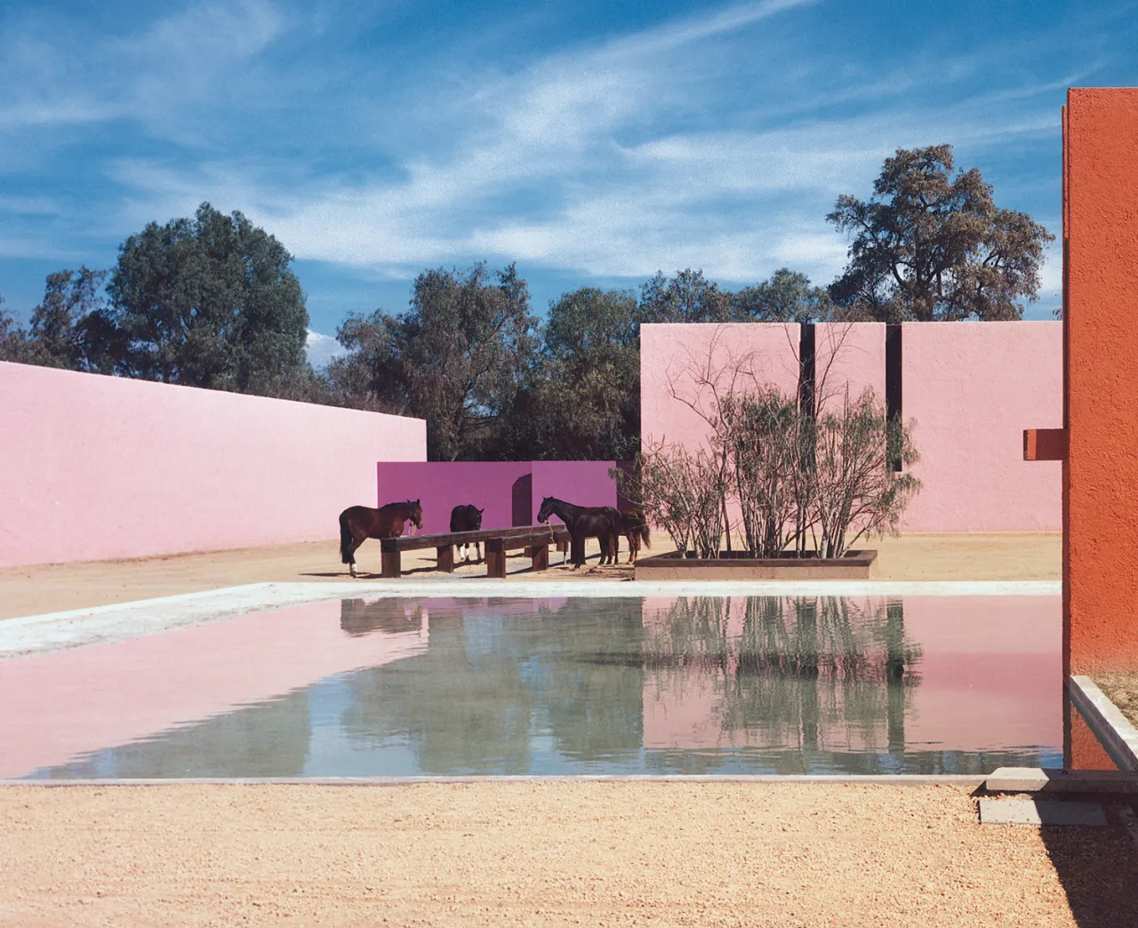 San Cristóbal Stables, Mexico City, Mexico, 1968, Luis Barragán. Picture credit: © 2011 Barragan Foundation, Birsfelden, Switzerland / ProLitteris / DACS. Photograph by Armando Salas Portugal