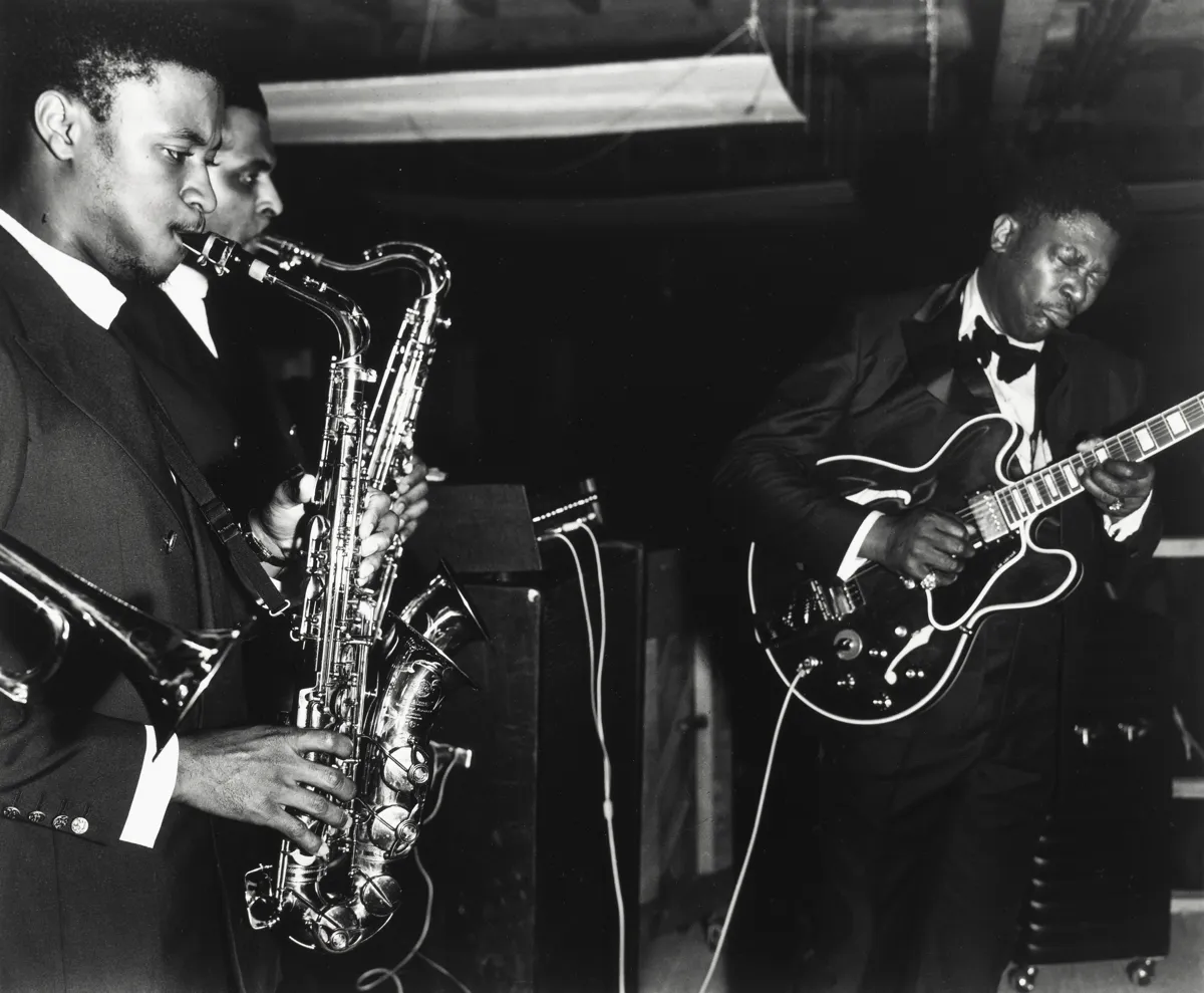 B.B. King performing at night club May, 1970 © Estate of Ernest C Withers. Courtesy of Michael Hoppen Gallery