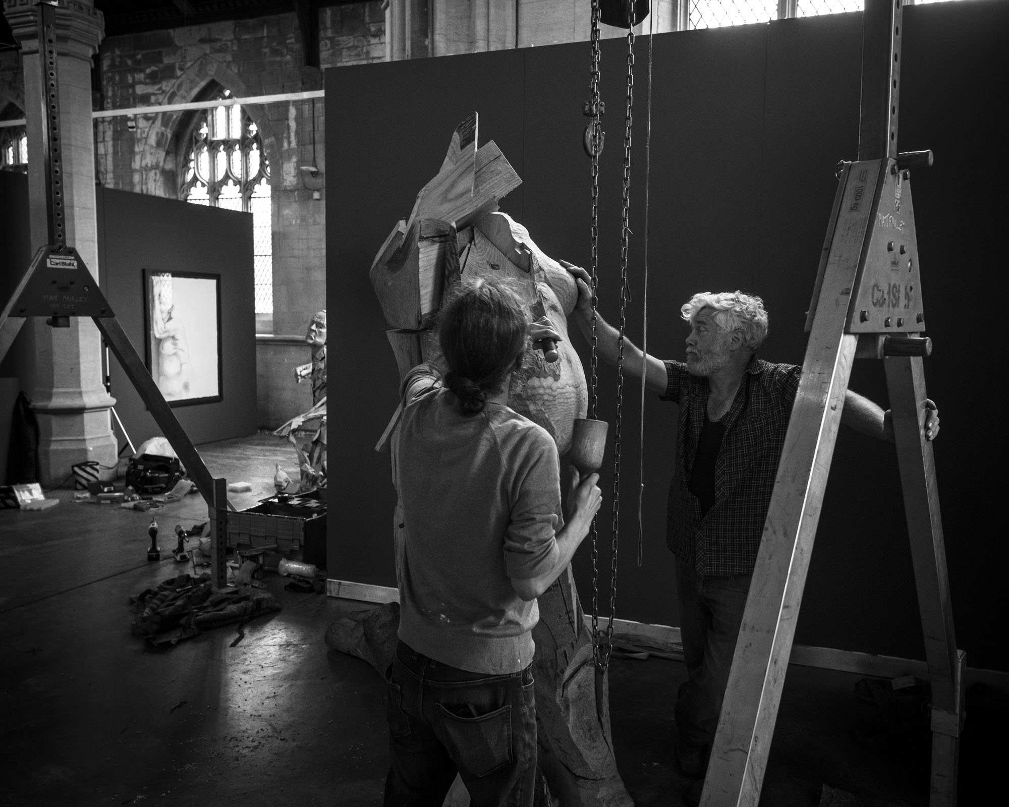 Jamie Frost, artist install shot. Credit Black Hill Creative