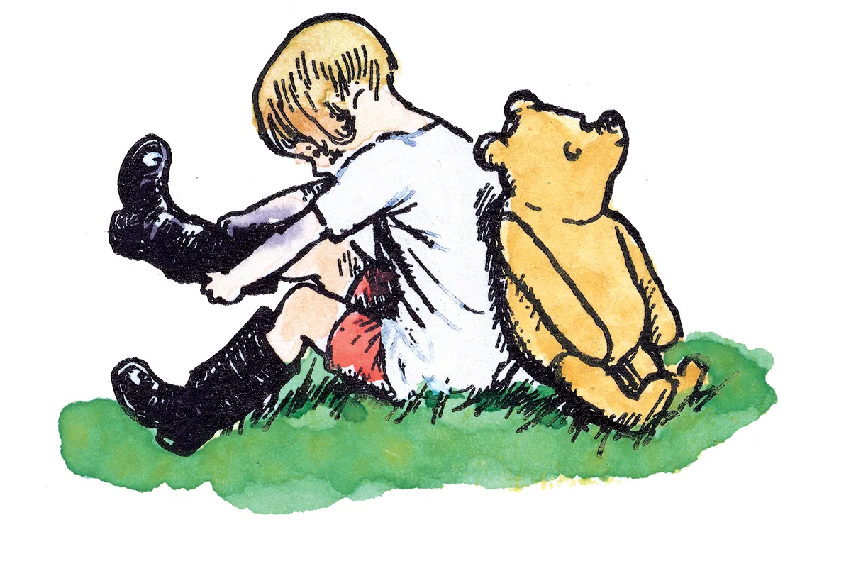 Line block print, hand coloured by E.H. Shepard, 1970 (c) Egmont, reproduced with permission from the Shepard Trust