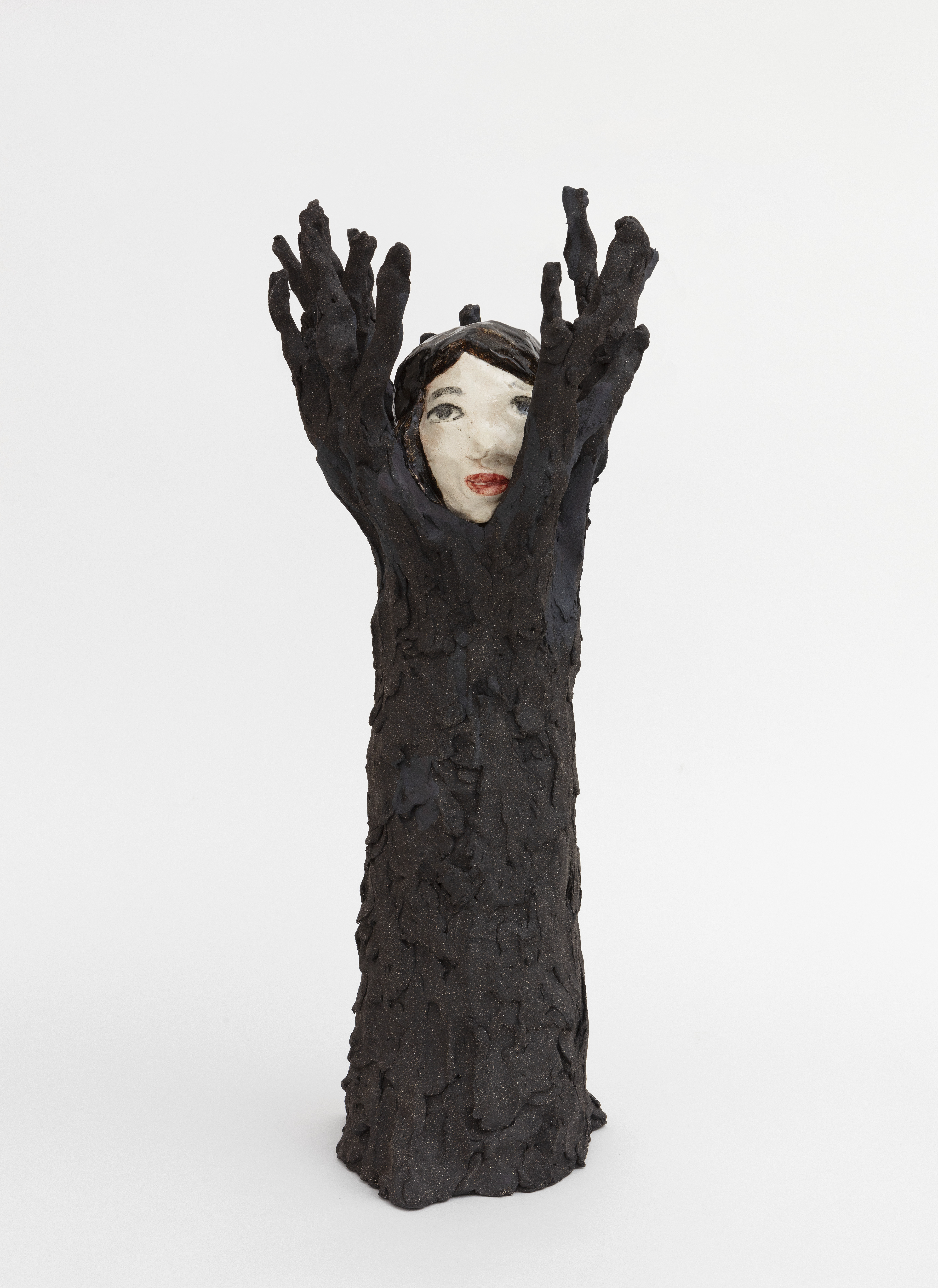 Klara Kristalova, Wooden girl, 2021 Stoneware 62 x 25 x 31 cm © Klara Kristalova and Perrotin. Courtesy Perrotin. Photo: Tanguy Beurdeley