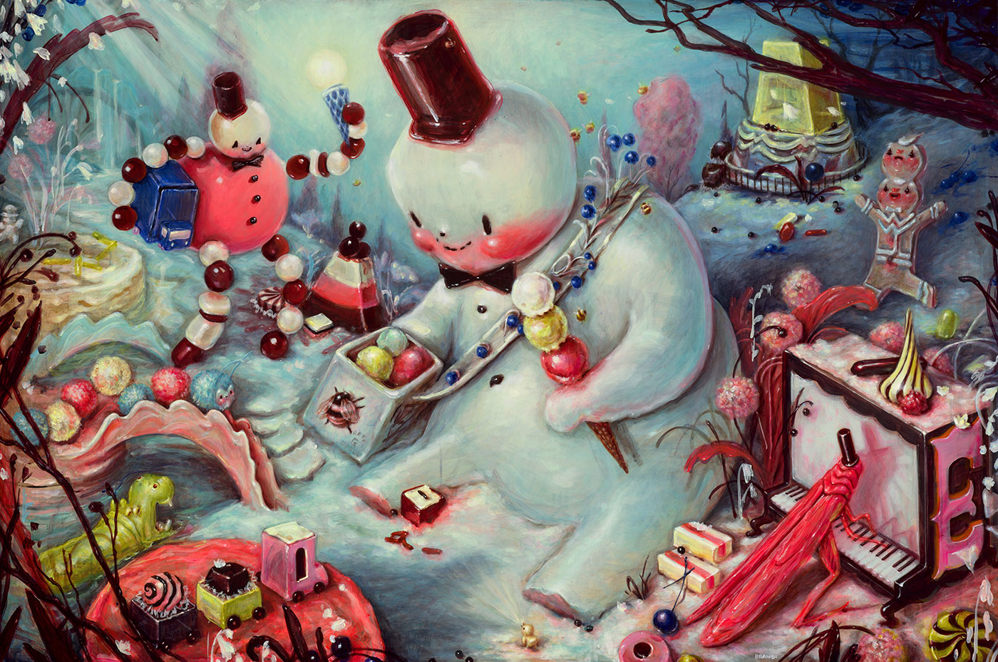 Everything isn't all sweetness and nice in Brandi's paintings