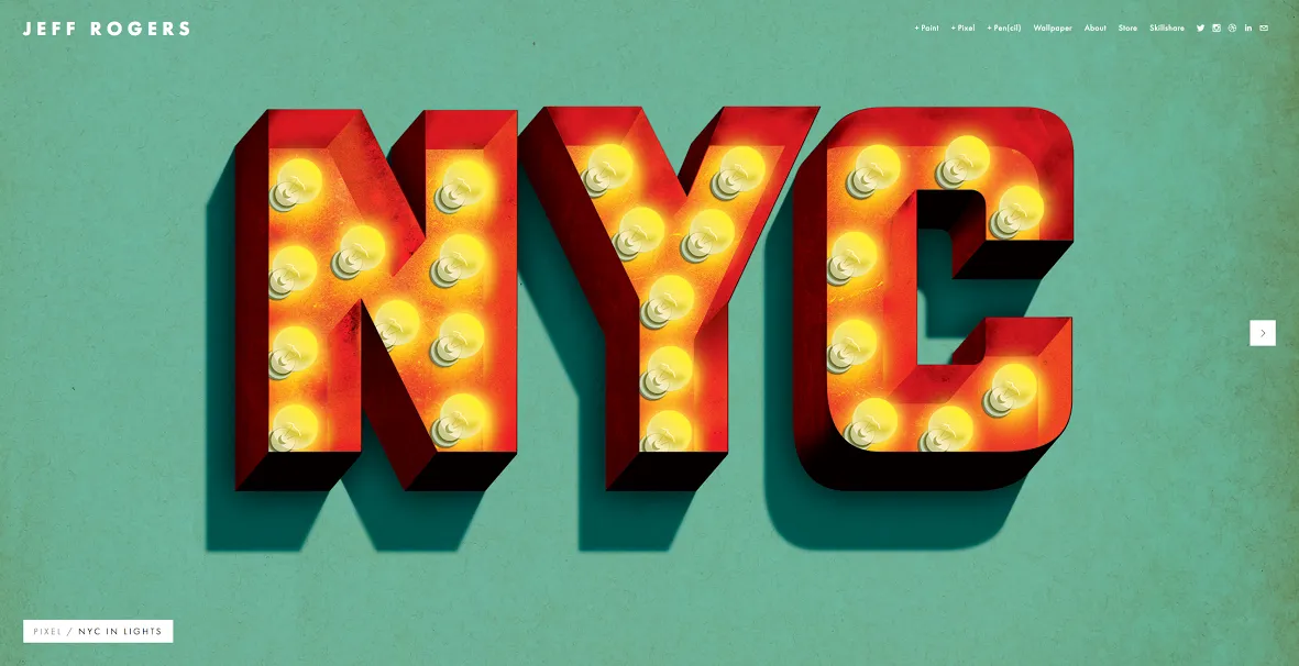 Who wouldn’t want to investigate this gorgeous looking website for designer and illustrator [Jeff Rogers](http://www.howdyjeff.com/) further?