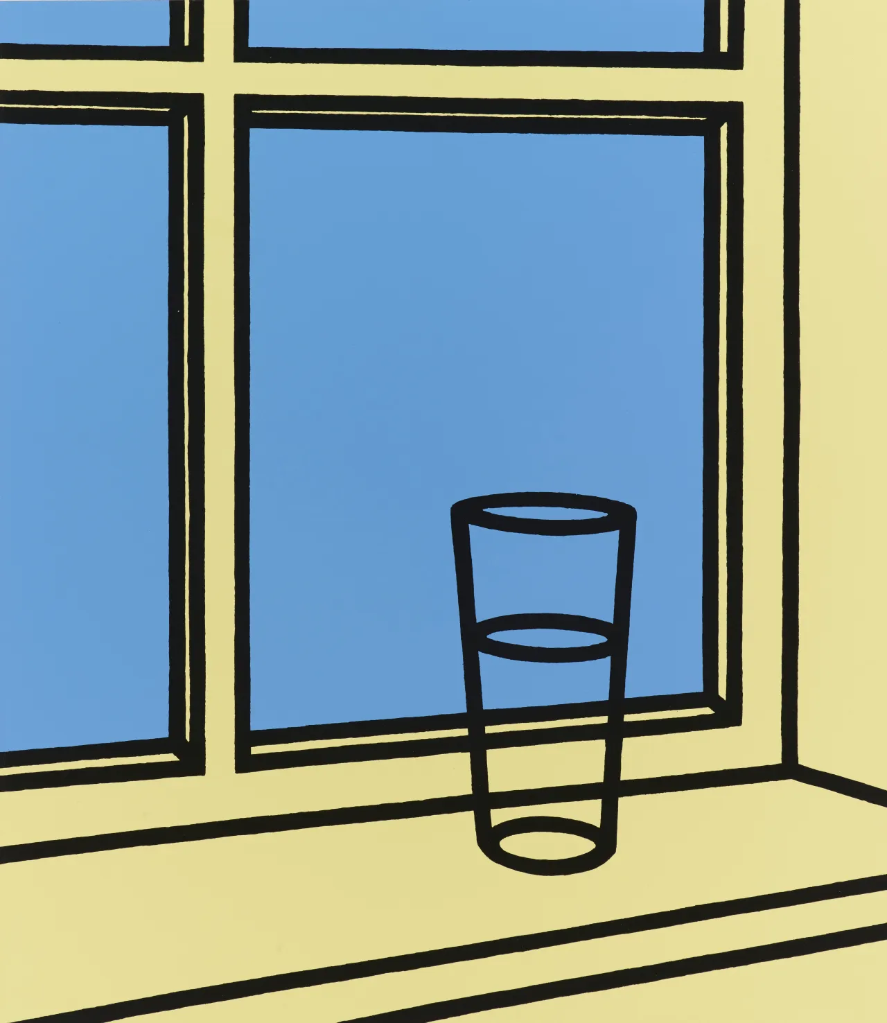 Patrick Caulfield, Oh Hélène, J'erre en ma chambre, 1973. Arts Council Collection, Southbank Centre, London © The Estate of Patrick Caulfield.  All rights reserved, DACS 2018