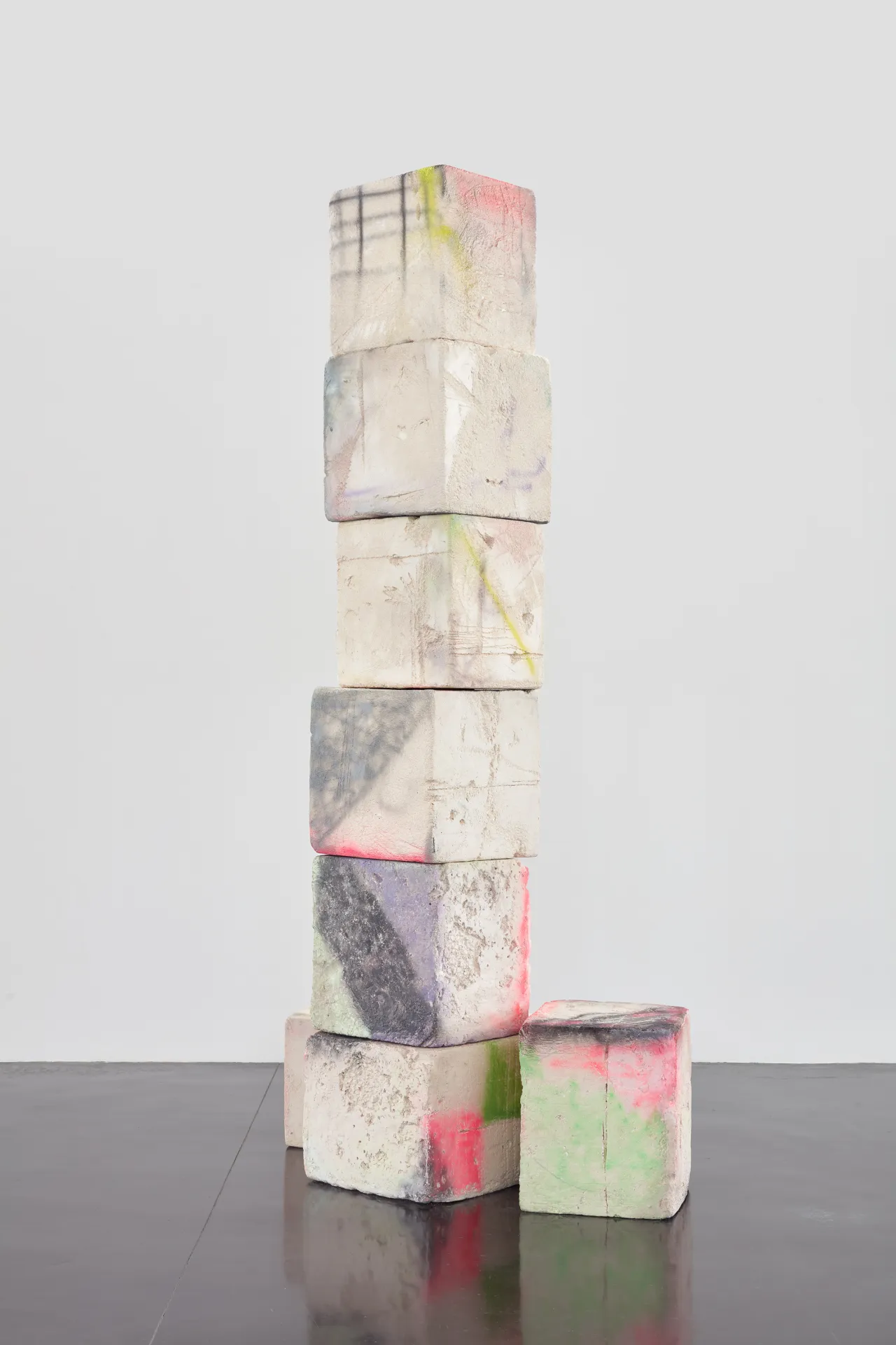 Eva Rothschild Ruins, 2016 Jesmonite, resin, spray paint, steel, 360 x 205 x 130 cm, 141 3/4 x 80 3/4 x 51 1/8 ins, Copyright the artist, courtesy Stuart Shave/Modern Art, London