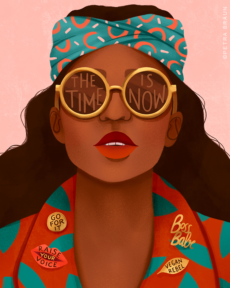 Petra describes her style as figurative, feminine and playful