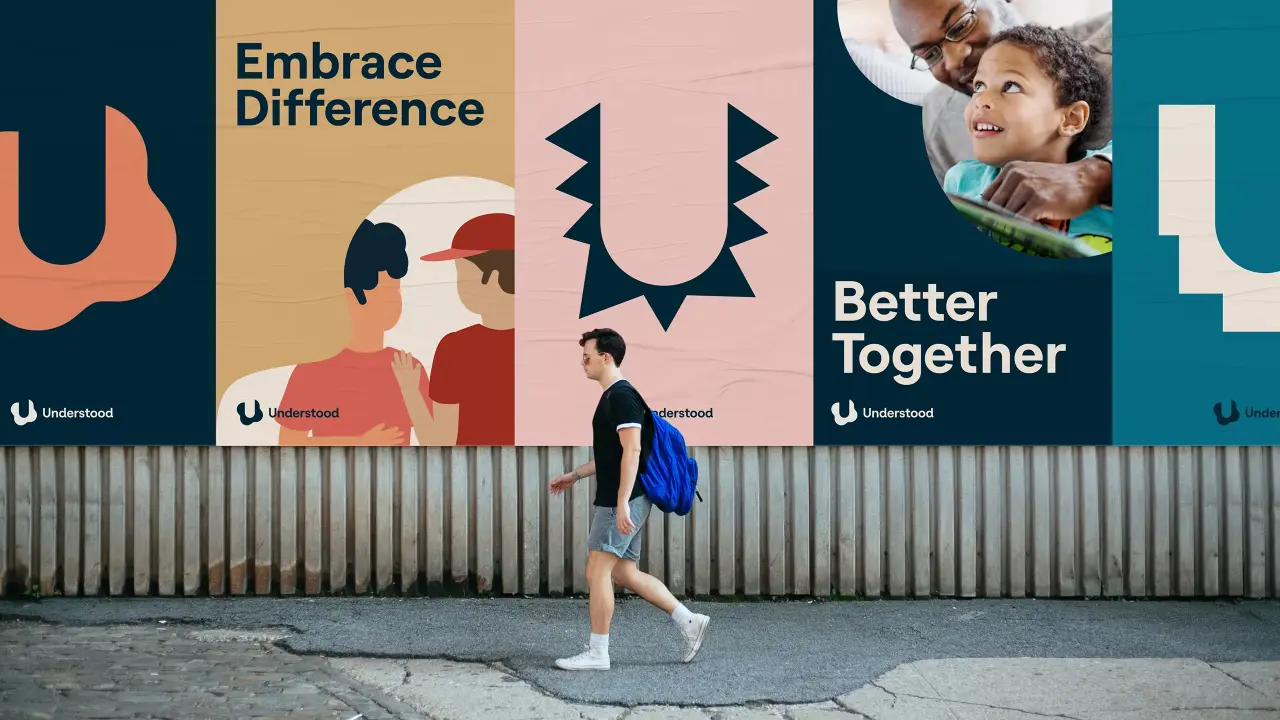 [Understood](https://www.wolffolins.com/case-study/understood-wolff-olins) rebrand by Wolff Olins, included a collaboration with Displaay Type Foundry