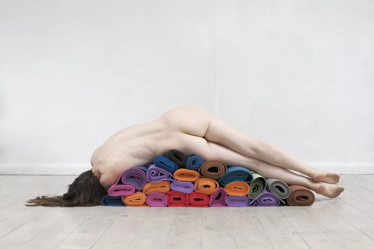 I Was Never Good at Yoga, Rolled Up Mats, May 2015, © Polly Penrose