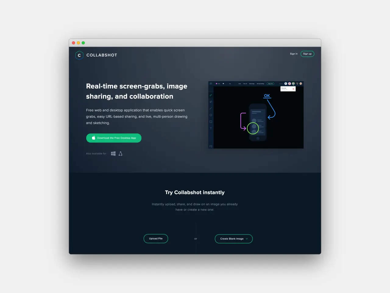 Collabshot is a free screengrab tool