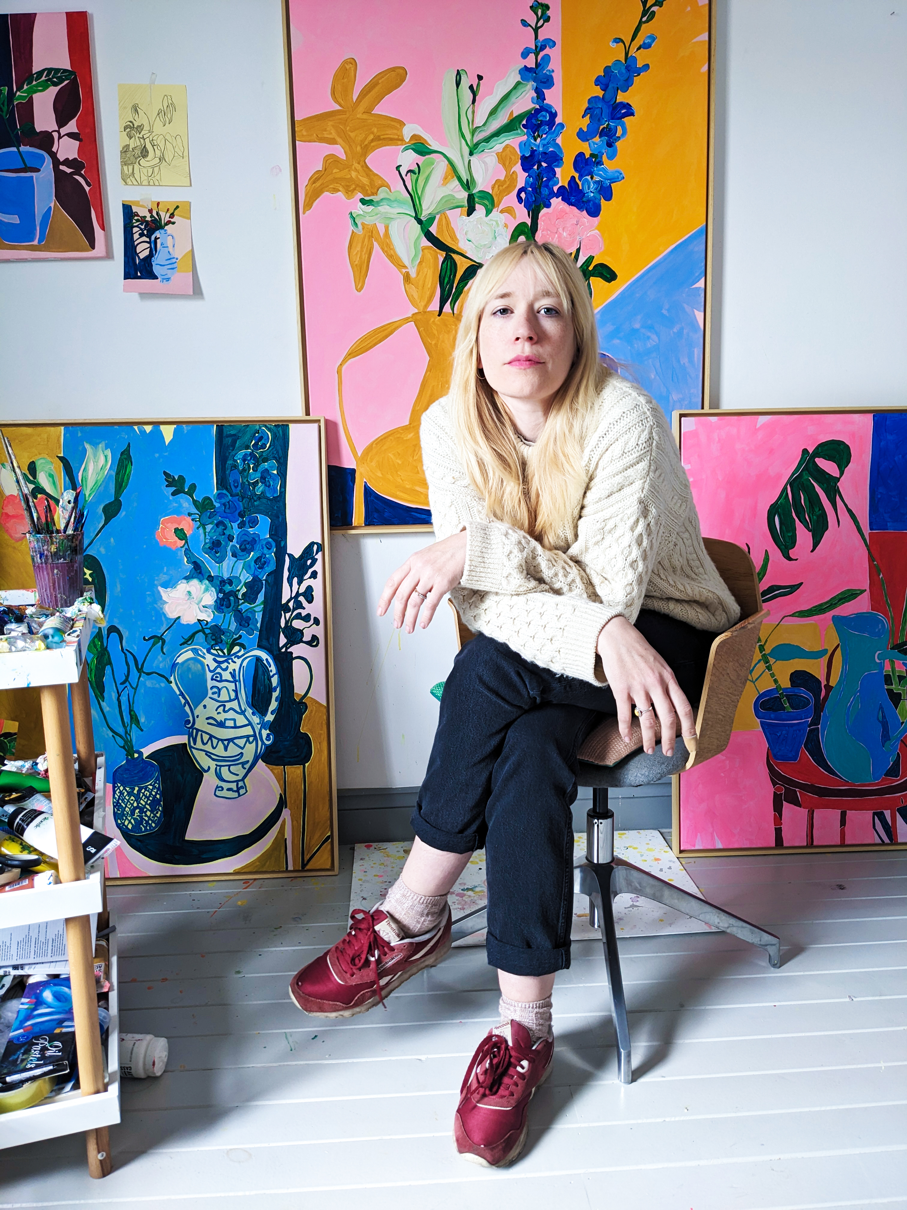 Elizabeth Power in her studio