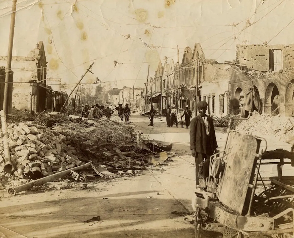 King St & Harbour St., Kingston, Jamaica. J.W. Cleary. After the earthquake in 1907. Courtesy Caribbean Photo Archive / Autograph ABP