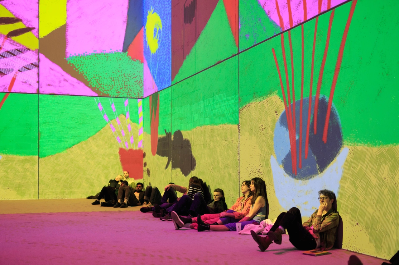 David Hockney: Bigger & Closer (not smaller and further away) installation at Lightroom © Justin Sutcliffe 2023
