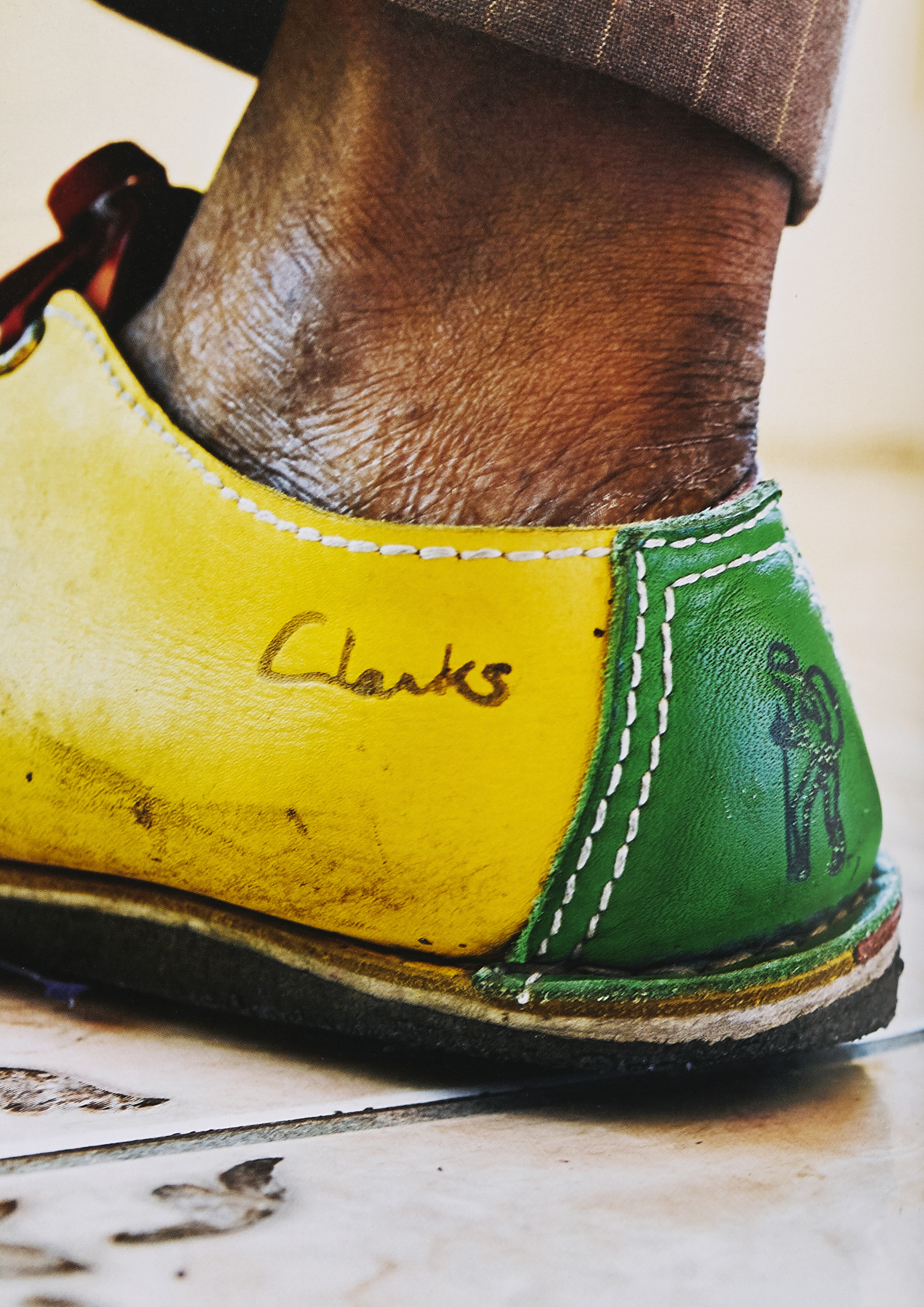 Locally made Desert Treks in Rasta colours, Kingston 2011. Photograph © Mark Read