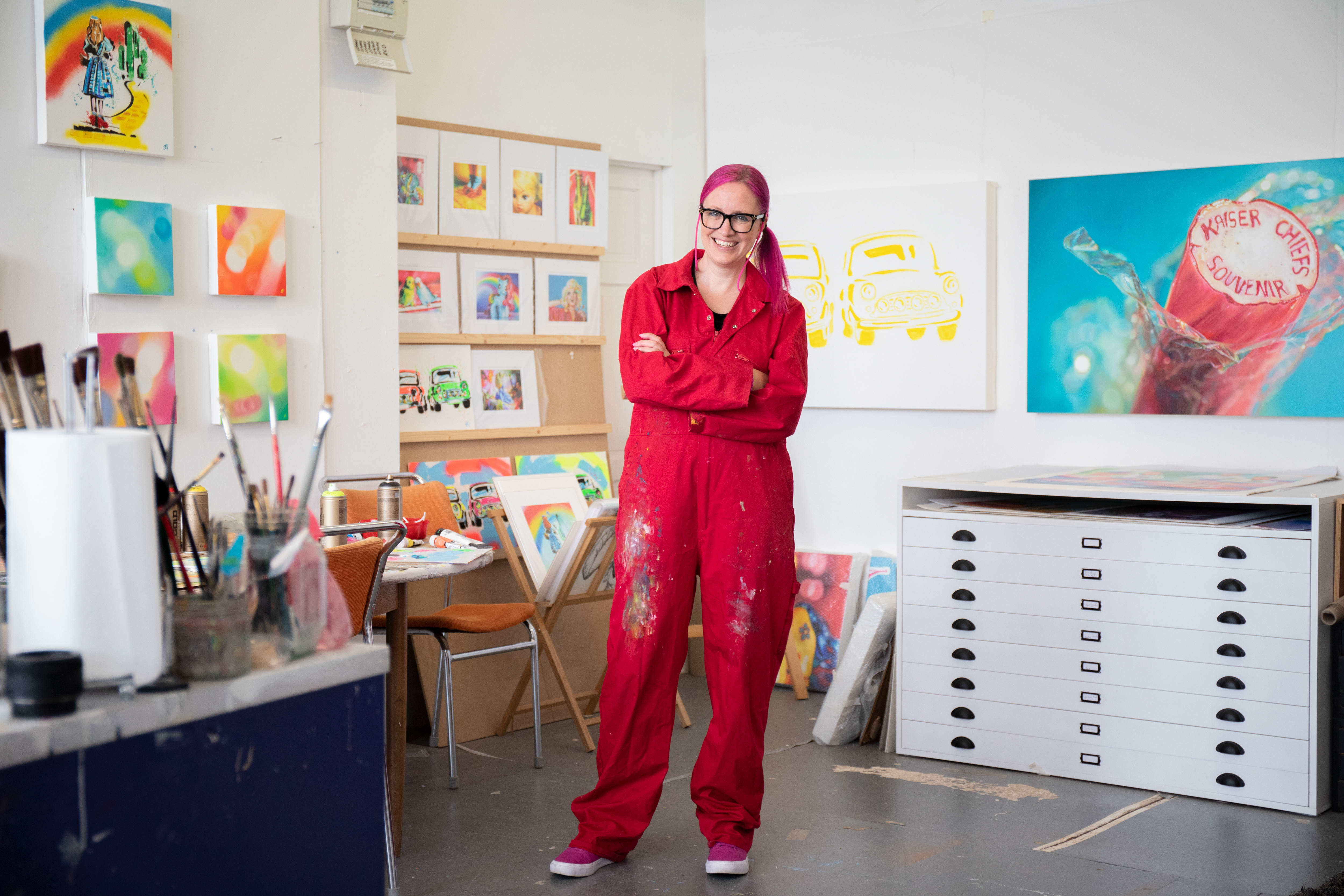 Sarah Graham in her studio