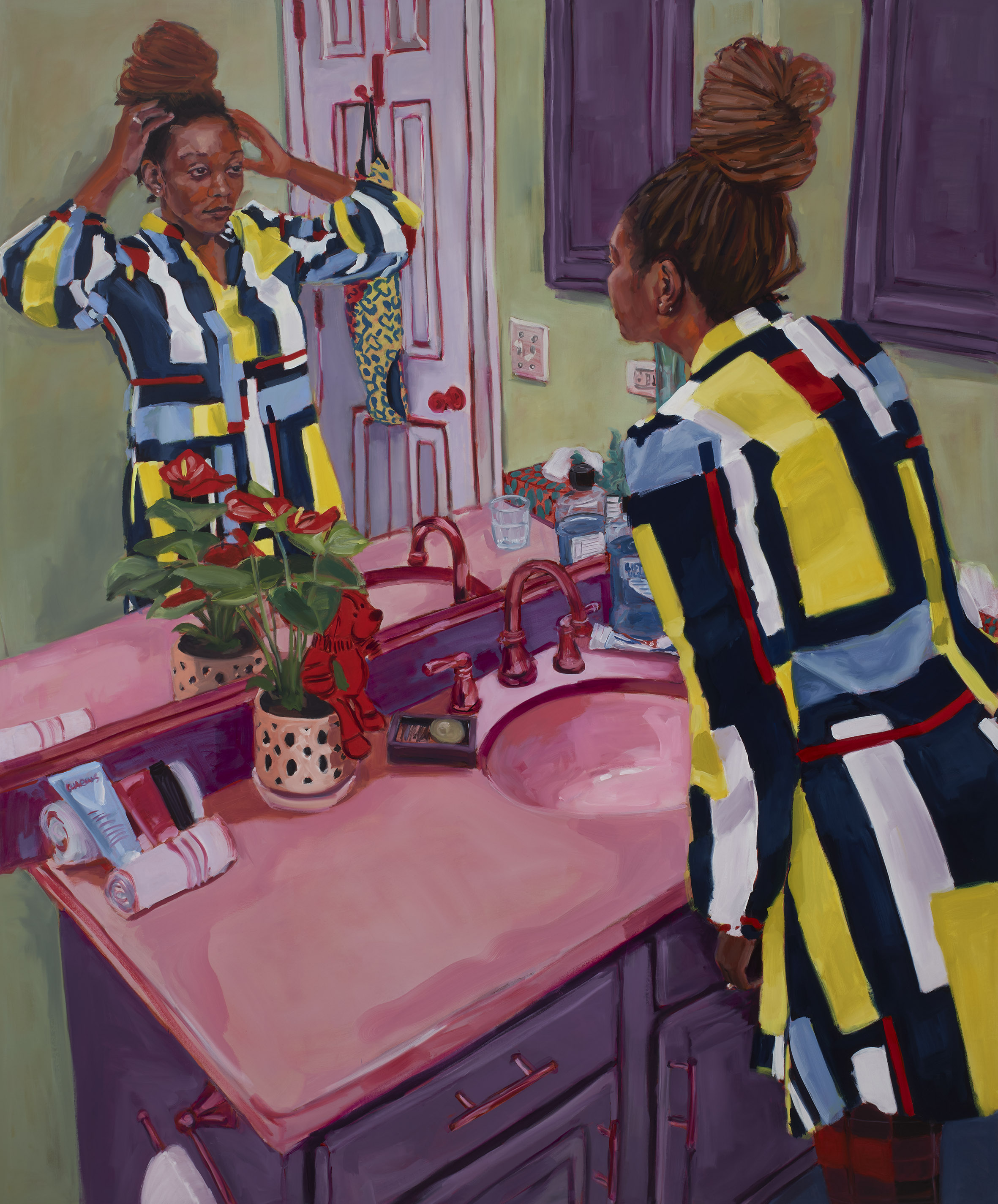 The Ascendants XIV, 2021 oil on canvas. Courtesy the artist and Pippy Houldsworth Gallery, London. © Wangari Mathenge 2021 Photo: Brian Griffin
