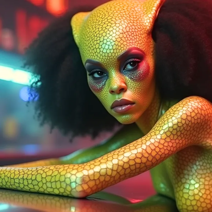 Still from a music video made by Diane Laidlaw (ie Afro Futcha).