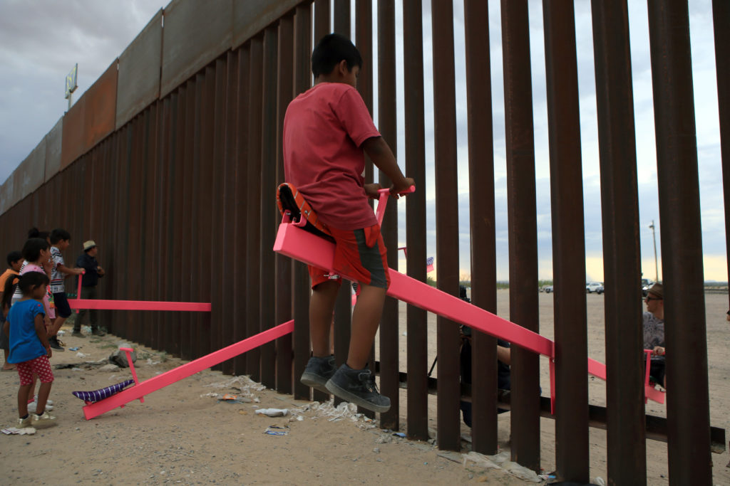 Image Credit: Teeter-Totter Wall designed by architects Ronald Rael and Virginia San Fratello with Colectivo Chopeke. Courtesy of Design Museum