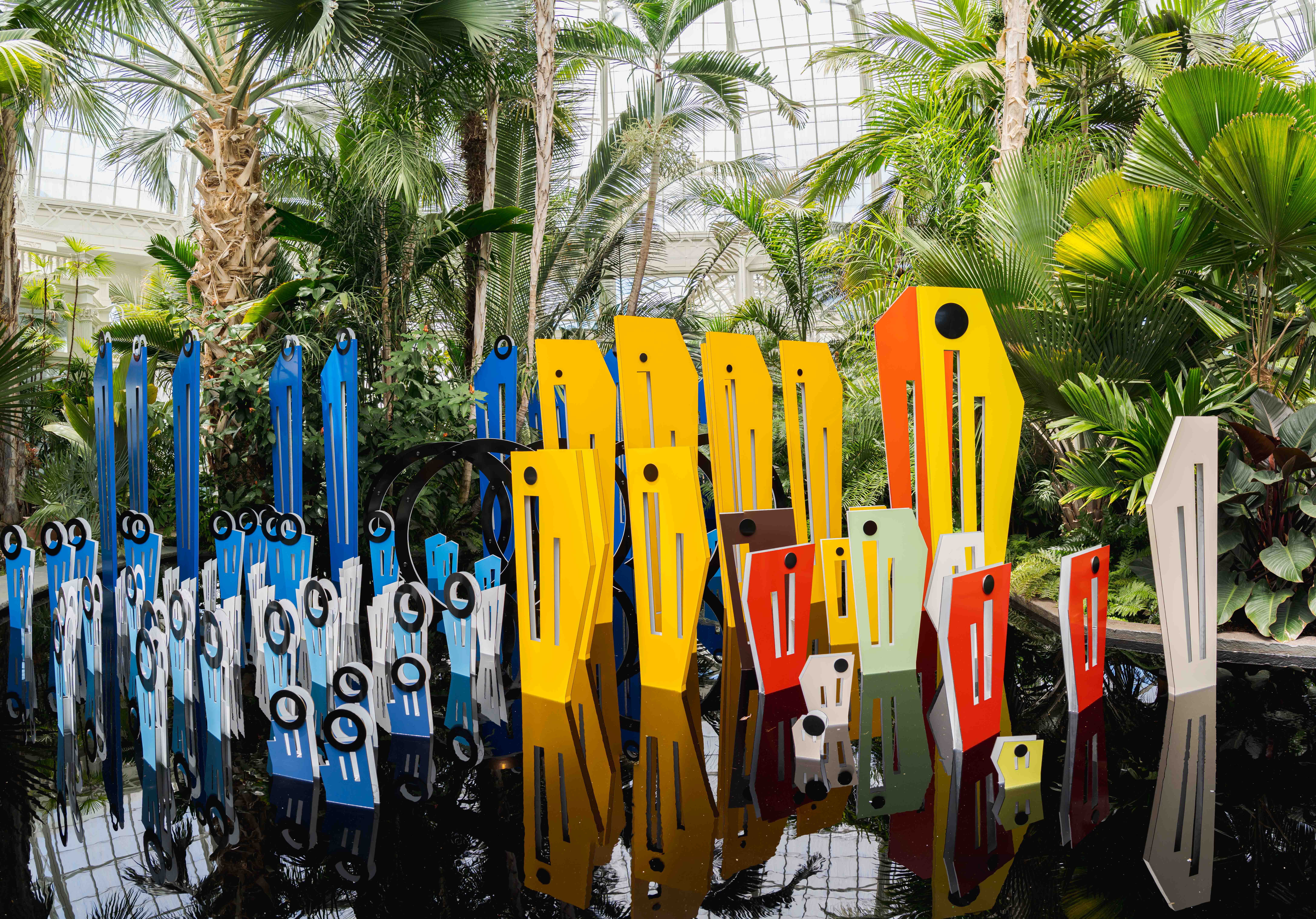 Installation image of “Around the World’s Table”at The New York Botanical Garden. Courtesy The New York Botanical Garden