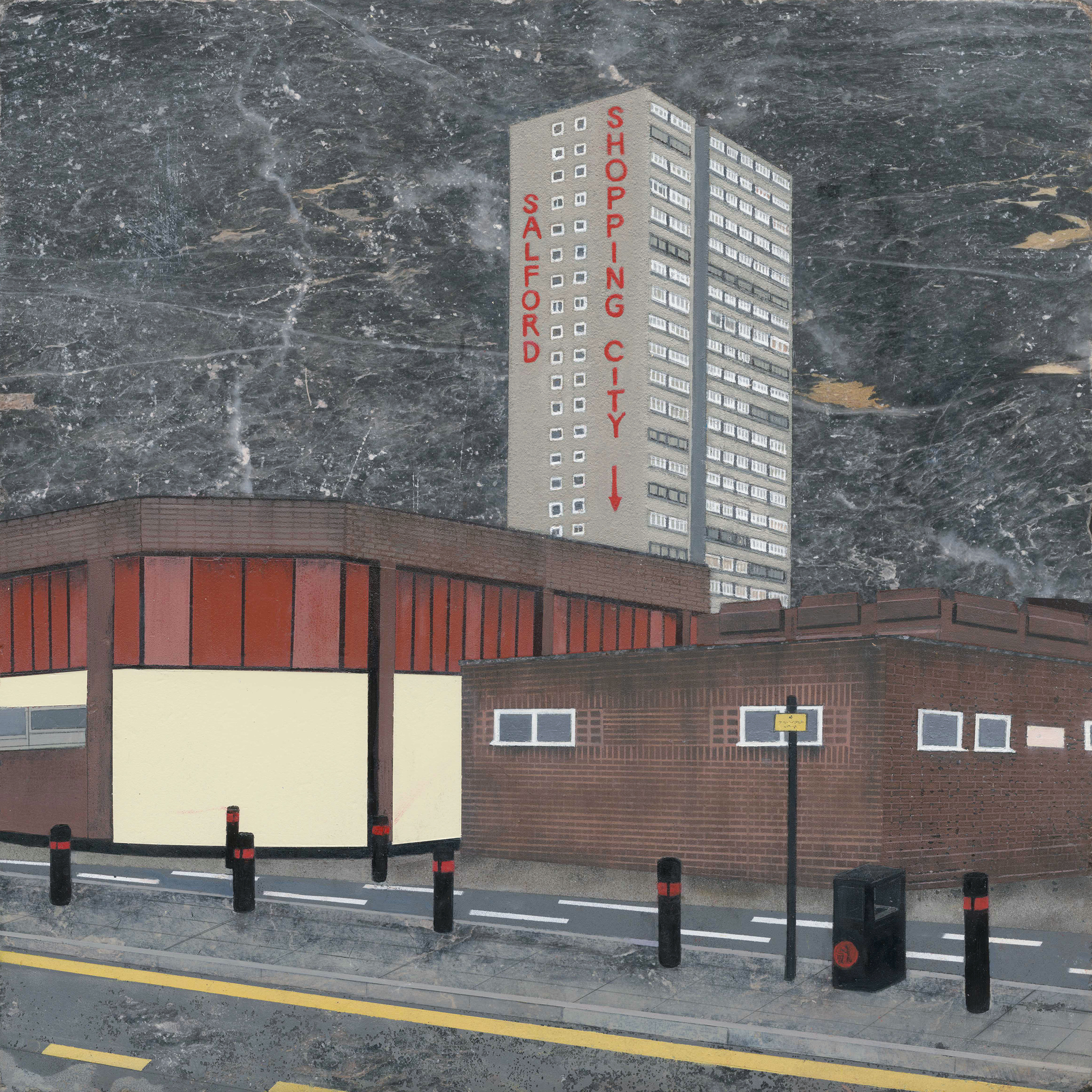 Mandy Payne: Precinct 1 (Spray paint and oil paint on marble)