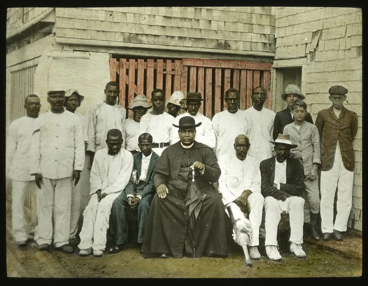 Father Purcell & Converts, Jamaica. Unknown photographer, c. 1890. Courtesy Caribbean Photo Archive / Autograph ABP