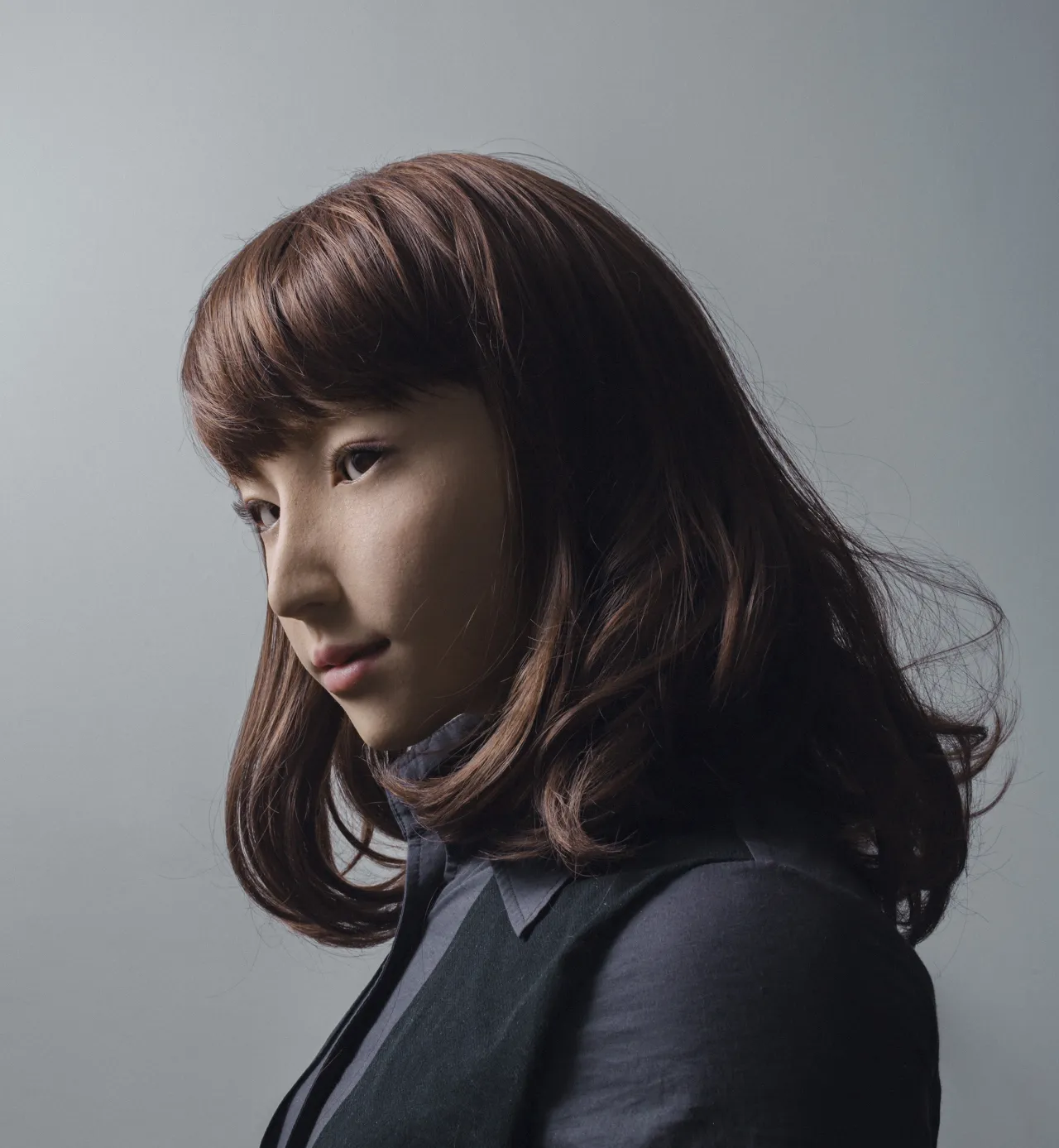 One of Them Is a Human #1 (Erica: Erato Ishiguro Symbiotic Human-Robot Interaction Project) by Maija Tammi © Maija Tammi;