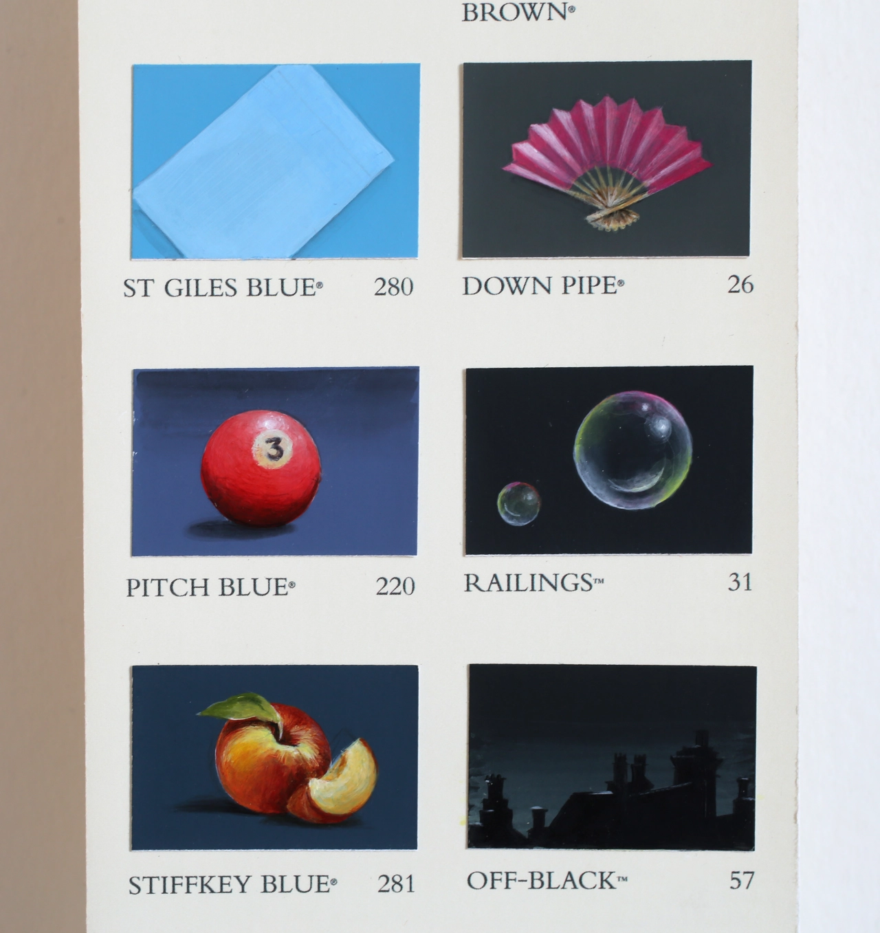 The ubiquitous colour chart turned into a narrative work of art.