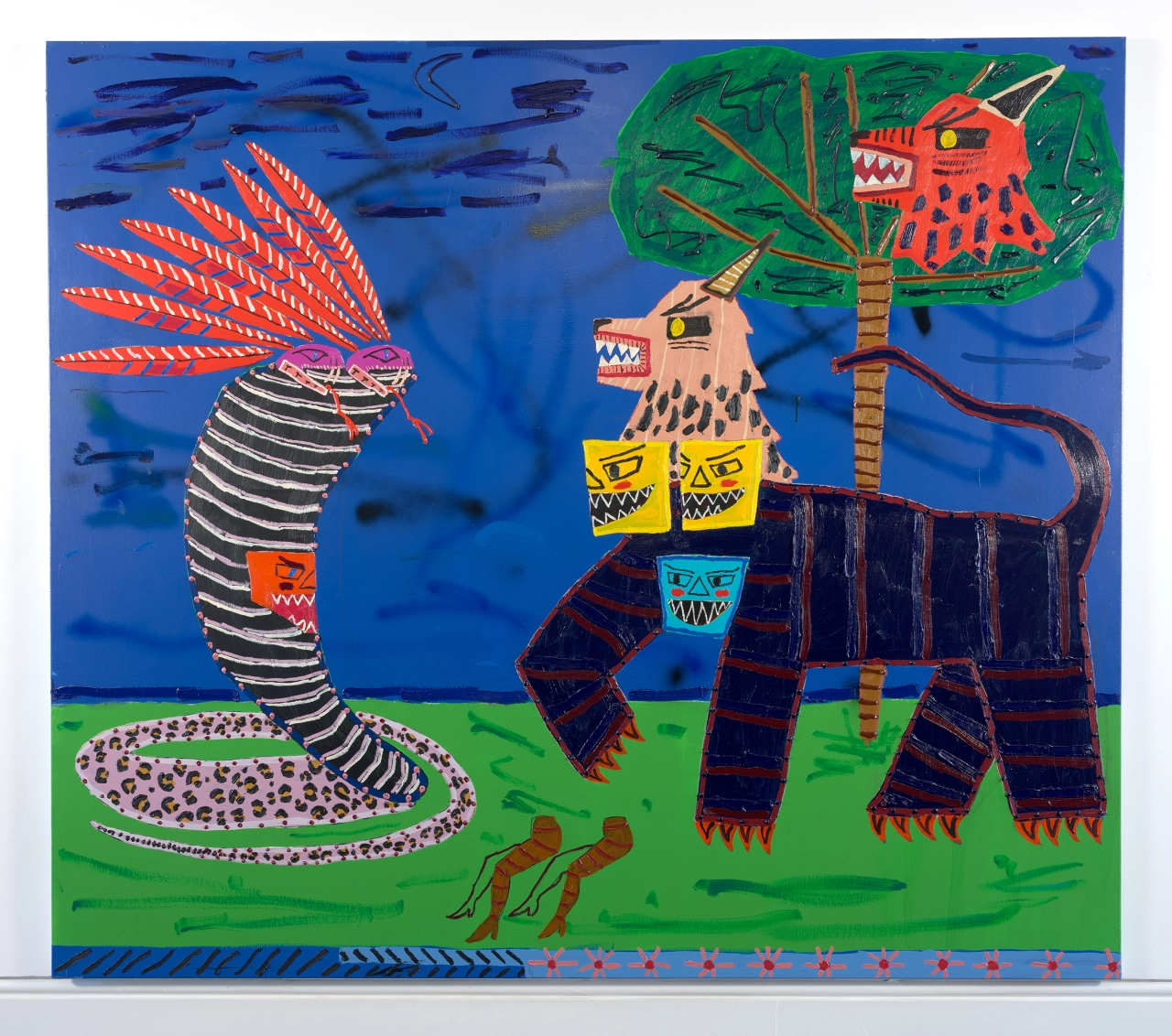 Jordy Kerwick Untitled 2022 Oil, spray and acrylic on canvas 175 x 200 cm 69 x 78.5 inches Courtesy of the artist and Vigo Gallery