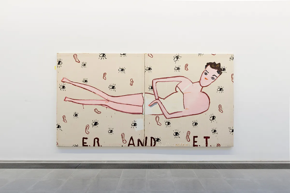 Rose Wylie, Installation view, 'Quack Quack' Serpentine Sackler Gallery, London (30 November 2017 – 11 February 2018) © 2017 Mike Din