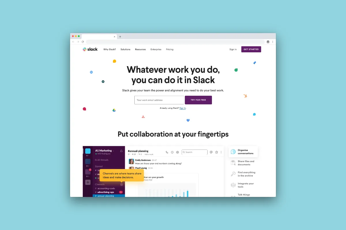 Slack is where it's at for keeping in touch