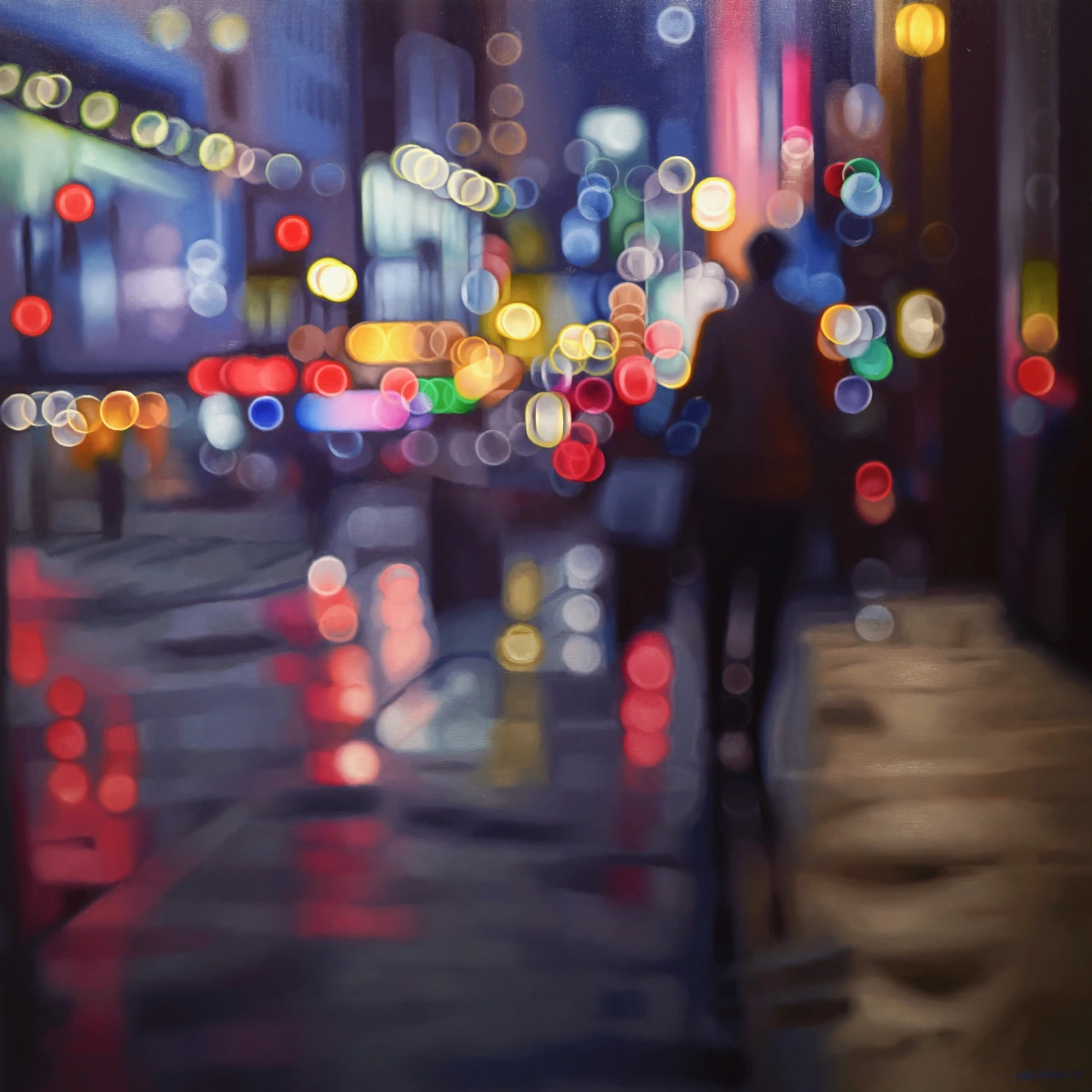 Galaxy on 7th - 78in x 78in, oil on Belgium linen. Credit: [galerieleroyer.com](http://www.galerieleroyer.com)