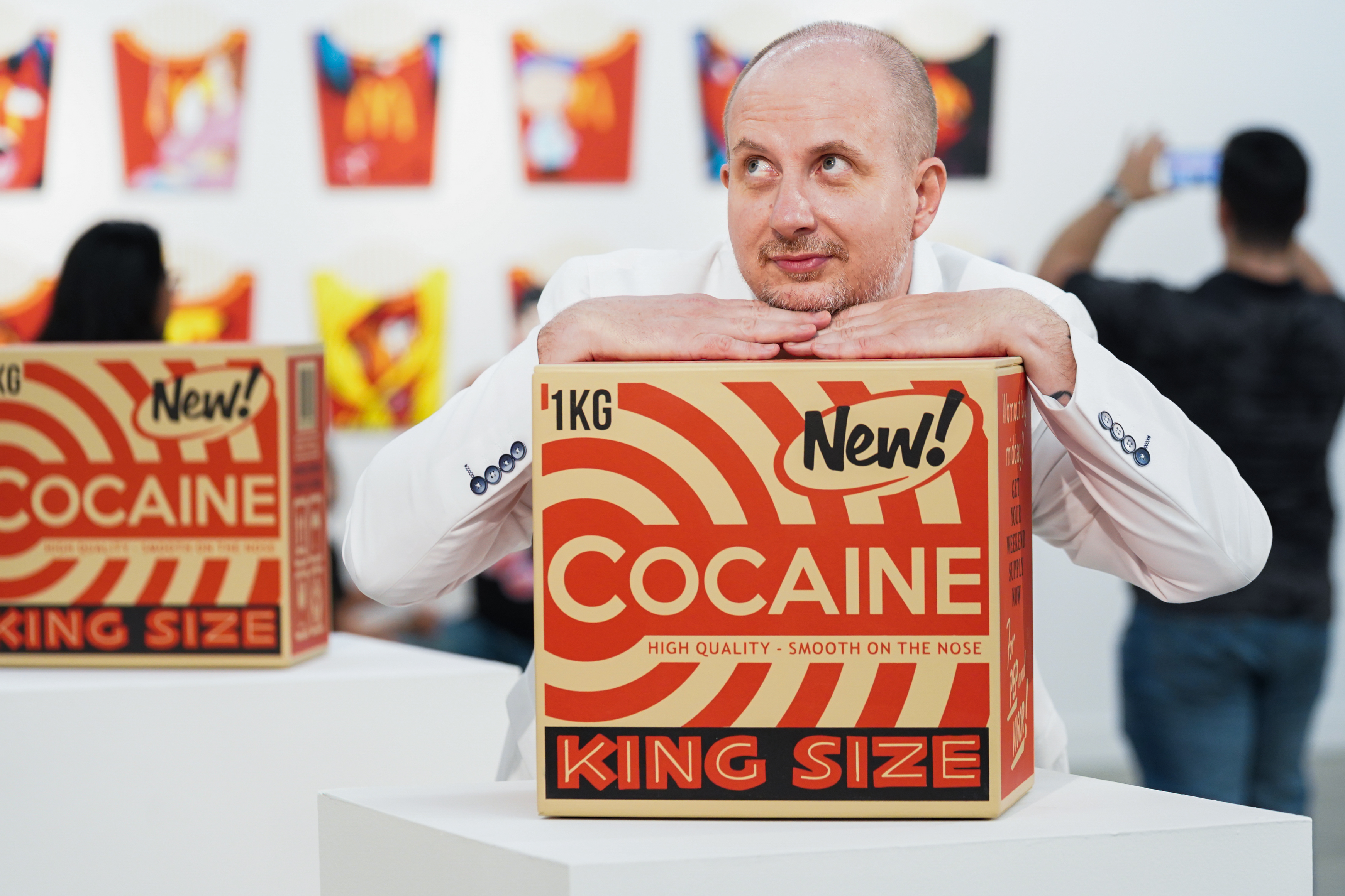 Ben Frost, on the opening night of his new show. Photography by Presley Ann