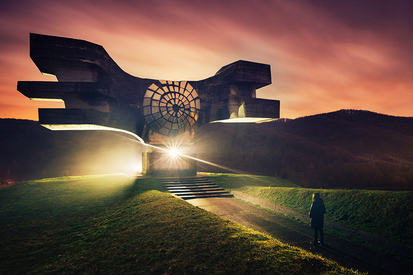 Podgaric Spomenik, Croatia. From the series, Eternal Monuments in the Dark © 杨潇 [Yang Xiao](https://www.inhiu.com/)
