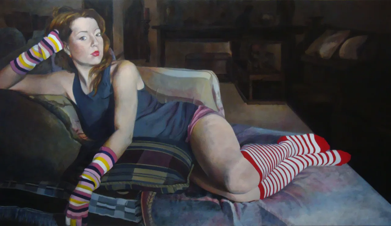 Paula Saneaux - Yes, it is - Acrylic on Canvas - 36x60 in - 2011