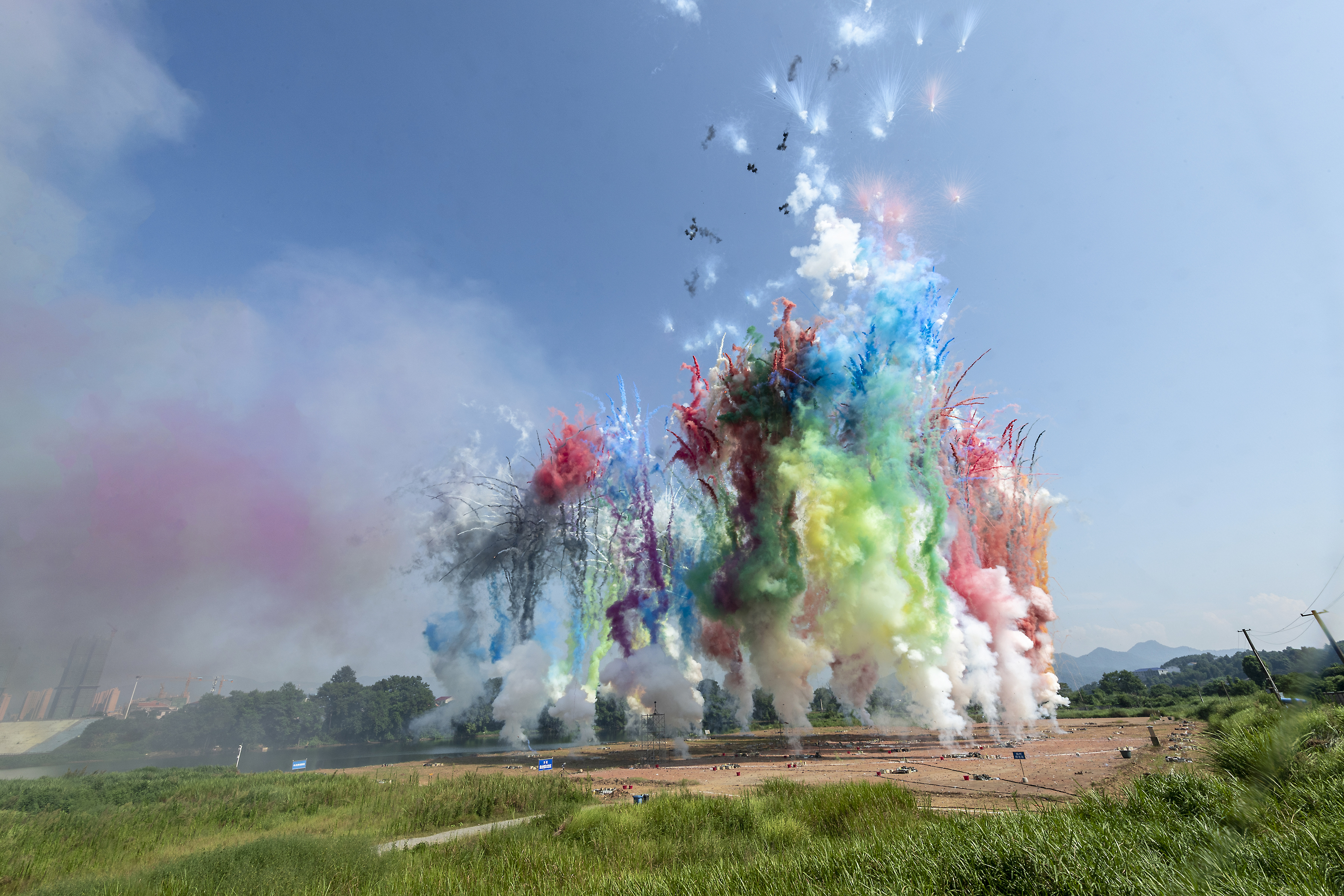 Fireworks for Sleepwalking in the Forbidden City in Liuyang, China in 2020. Photo by Lin Yi, courtesy Cai Studio